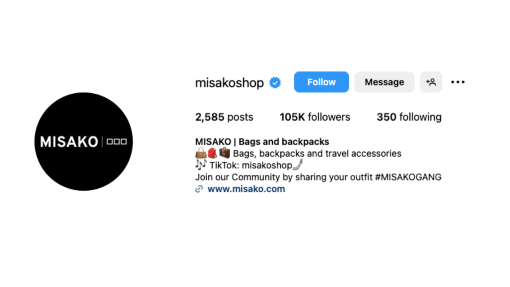 Instagram Misako mostrando Hashtag
