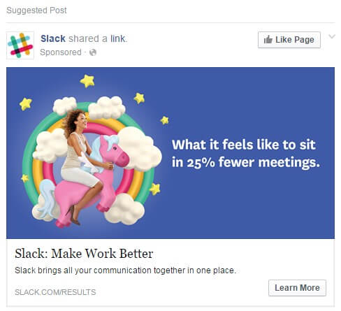Slack Facebook Ad Examples
