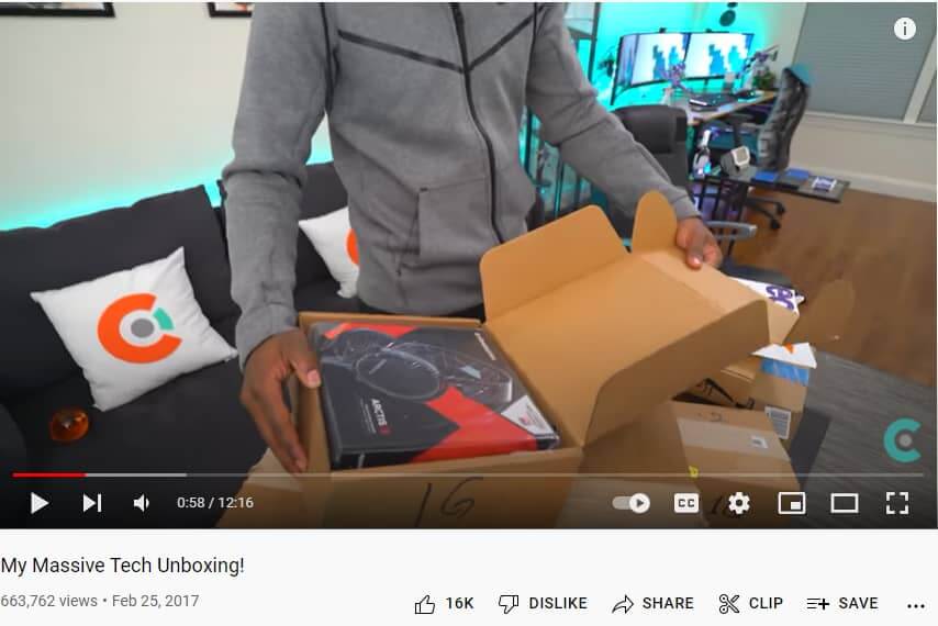 YouTube Unboxing Video