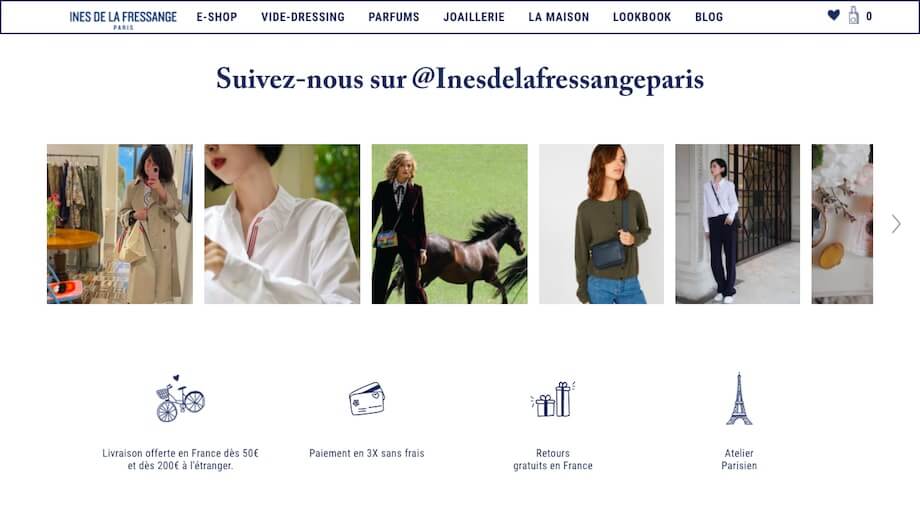 La célèbre marque Ines de la Fressange Paris mise sur sa communauté en ligne avec le Contenu Généré par les Utilisateurs