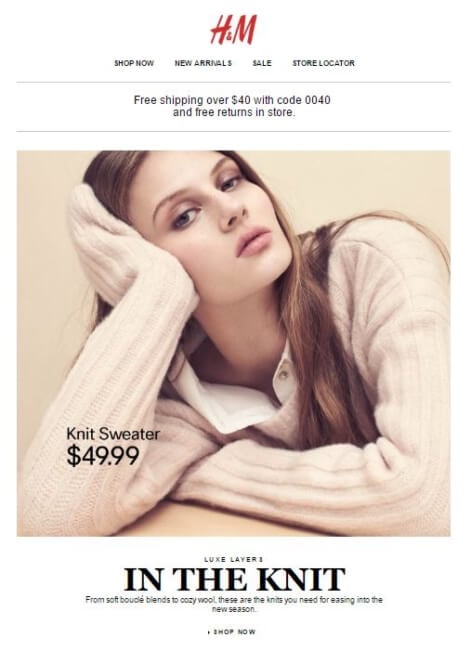 h&m1 - Best Email Marketing Campaigns