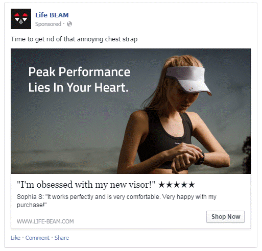 Life BEAM Facebook Ad Examples