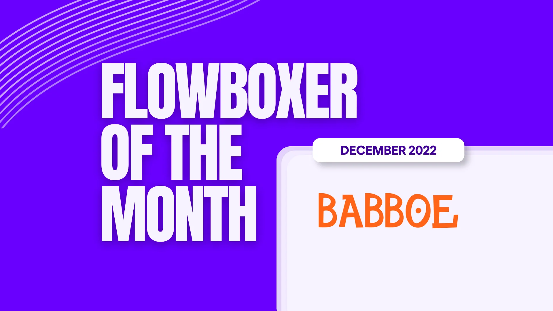 Flowboxer of the Month – December 2022: Babboe