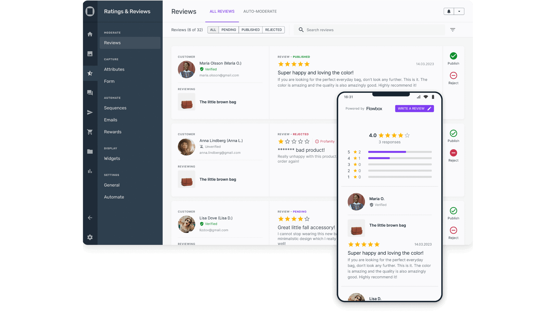 Flowbox Software Flowbox extends its UGC platform with ratings and reviews