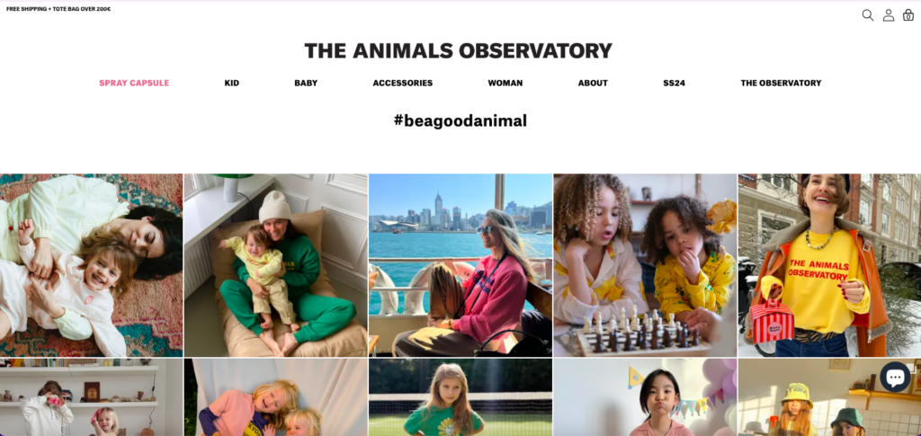 Galería UGC con hashtag de Animals Observatory