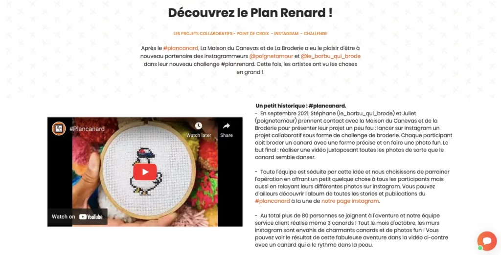 Canevas Plan renard blog page
