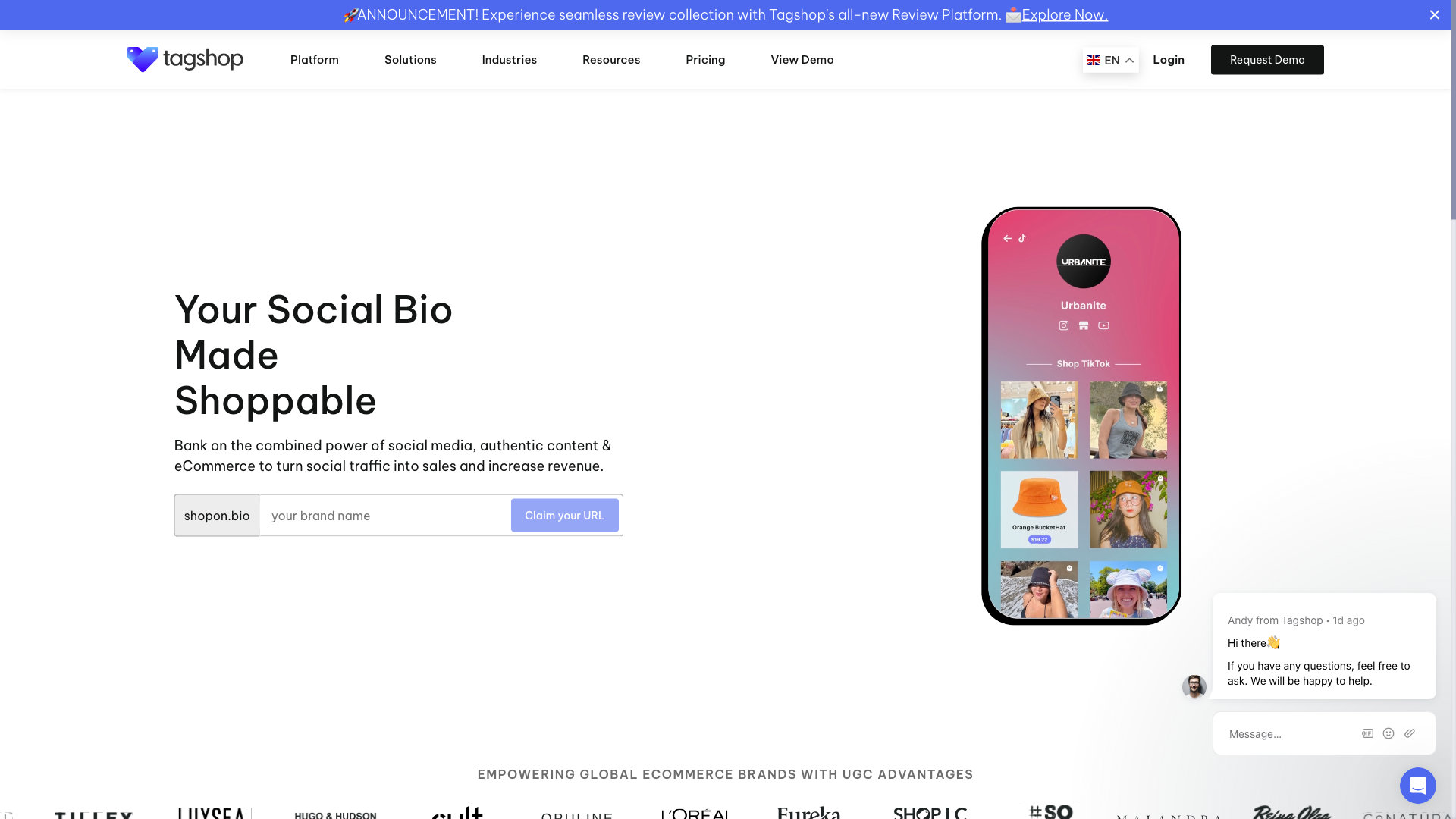 tagshop shoppable content platform