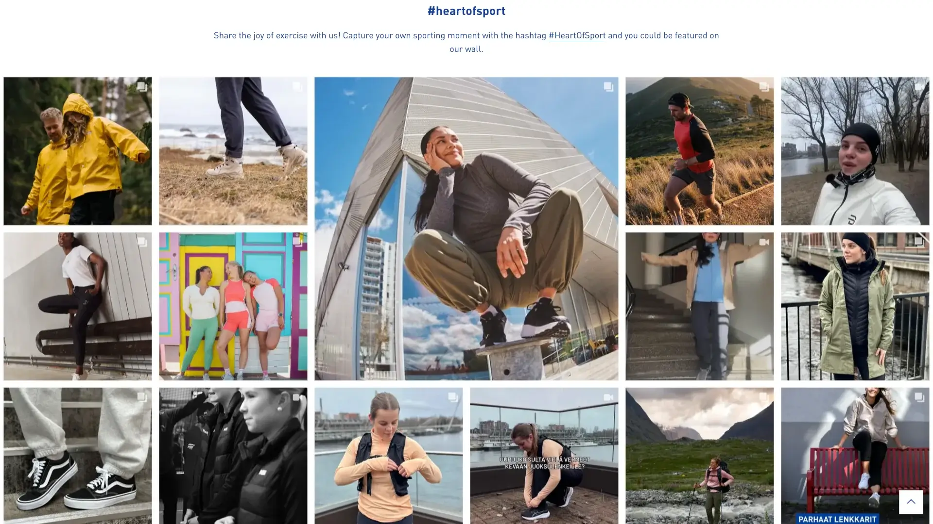 Intersport Instagram feed embed