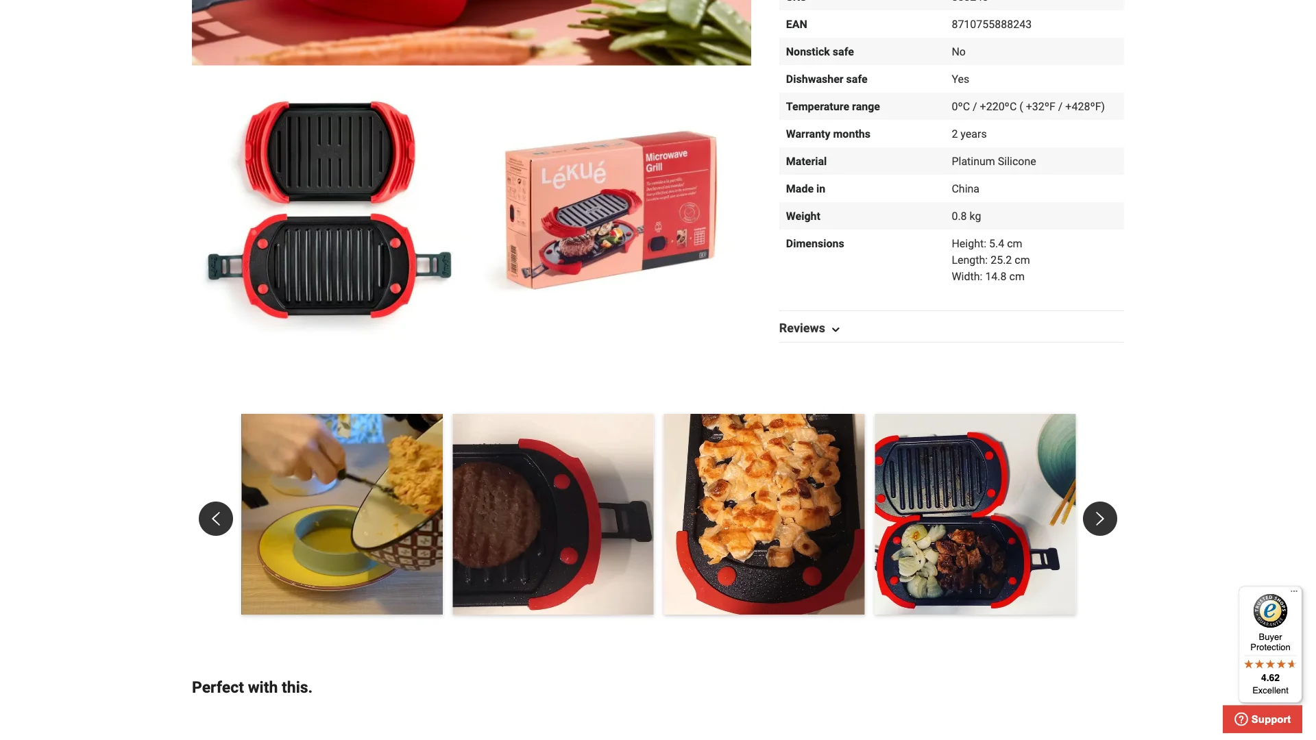 A UGC gallery on the Lékué website, implemented by Flowbox.