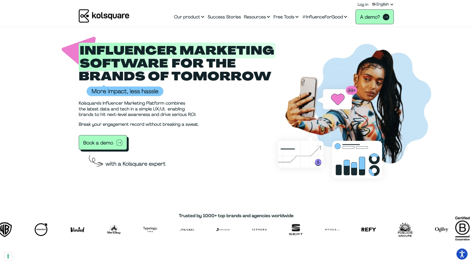 Image of Kolsquare's website  homepage 