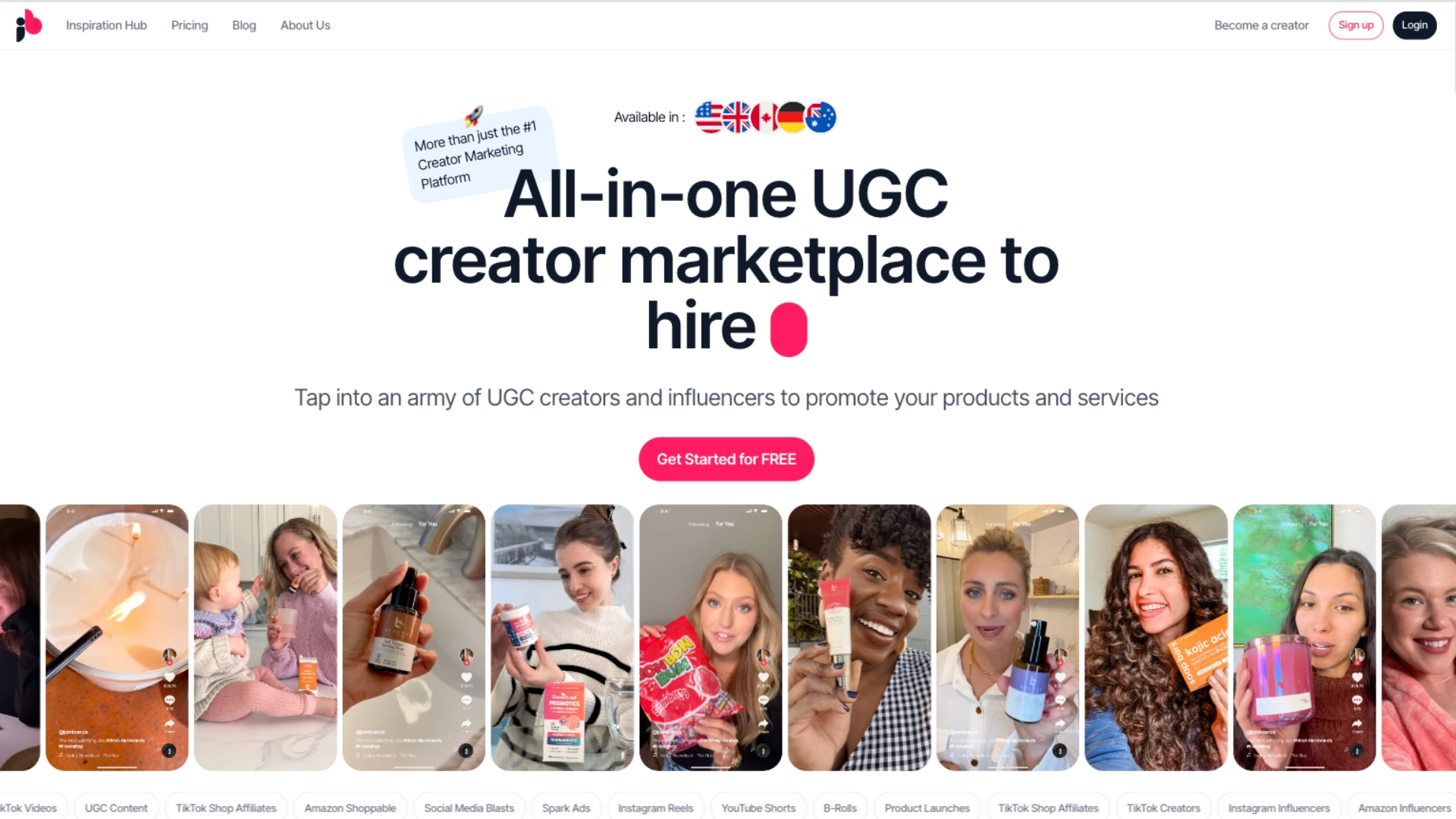 Image of Join Brands'  websitenhomepage
