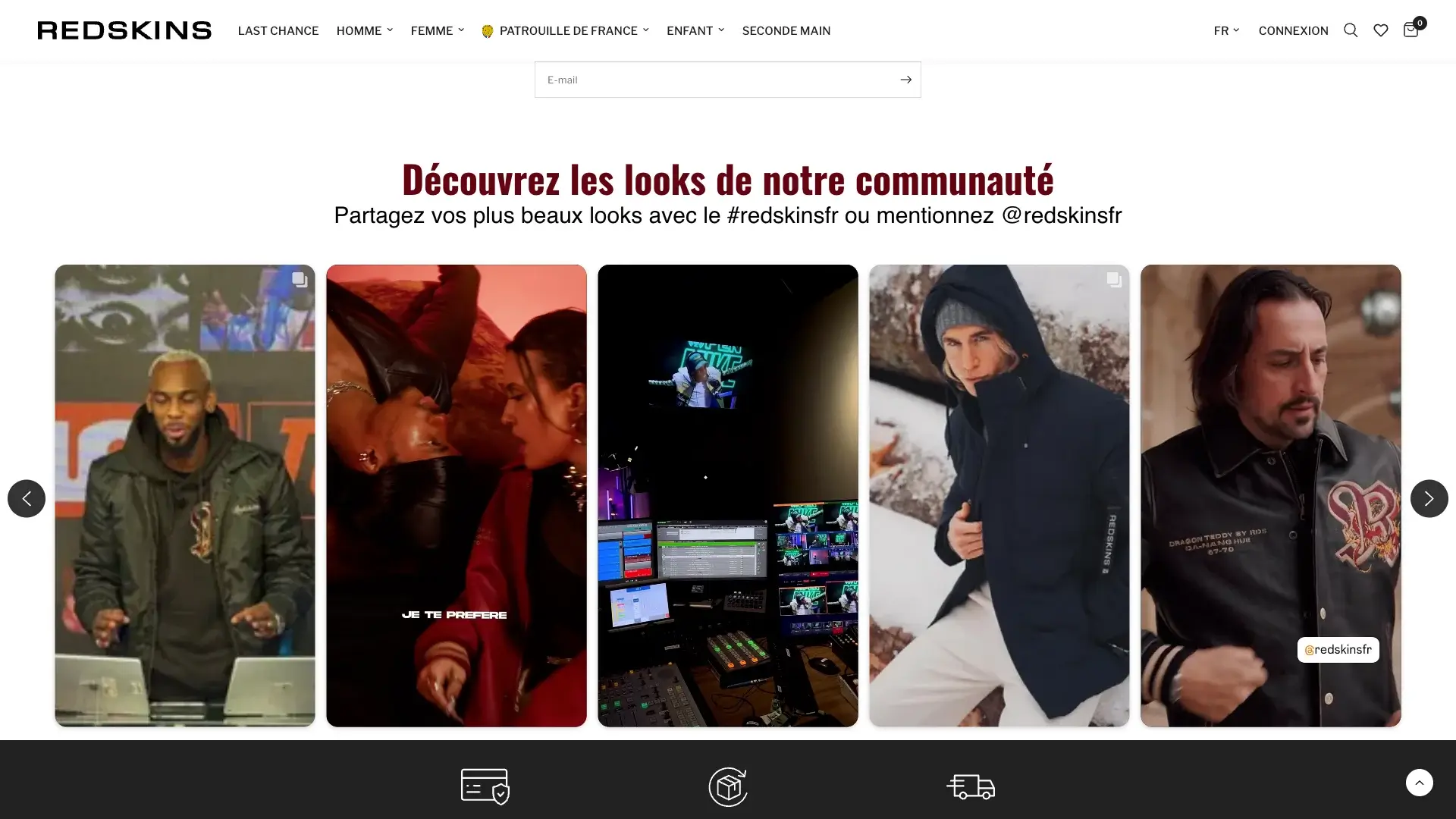 Redskins' gallery on their home page